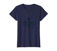 Hook Line & Thinker Niños Pesca Inteligente Angler Humor Camiseta, Mujer, Azul Marino, L