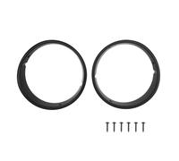 Hooke Road Wrangler TJ Matte Black Headlight Bezels Cover Trim for 1997-2006 Jeep Wrangler TJ (Pair)