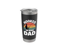 Hooked On Being Dad Vaso térmico de acero inoxidable de doble pared