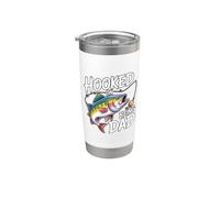 Hooked On Being Dad Vaso térmico de acero inoxidable de doble pared
