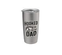 Hooked On Being Dad Vaso térmico de acero inoxidable de doble pared
