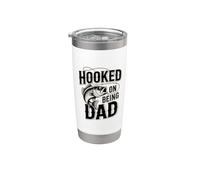 Hooked On Being Dad Vaso térmico de acero inoxidable de doble pared