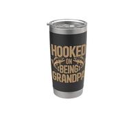 Hooked On Being Grandpa Vaso térmico de acero inoxidable de doble pared