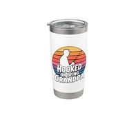 Hooked On Being Grandpa Vaso térmico de acero inoxidable de doble pared