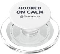 Hooked on Calm - Crochet Life Yarn Humor PopSockets PopGrip para MagSafe