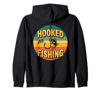 Hooked On Fishing: pescadores de lubina y amantes de la naturaleza Sudadera con Capucha