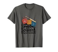 Hooked On Granny Squares, Regalo Vintage para Amantes del Ganchillo Camiseta