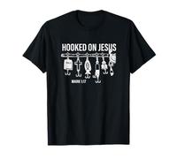 Hooked on Jesus Fishing Christian Fisherman Camiseta