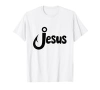 Hooked To Jesus Funny Christian Fishing I Love Jesus Christ Camiseta