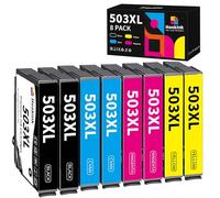 Hookink 503XL Cartuchos de Tinta Compatibles con Epson 503XL Multipack | para Expression Home XP-5200 XP-5205 XP 5200 XP 5205, Workforce WF-2960 WF-2965 WF-2960DWF WF-2965DWF (8 Paquetes)