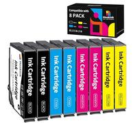 Hookink 604XL Cartucho de Tinta Compatible para Tinta Epson 604XL para Expression Home XP-2200 XP-2205 XP-3200 XP-3205 XP-4200, Workforce WF-2910DWF WF-2930DWF WF-2935DWF WF-2950DWF, Paquete de 8