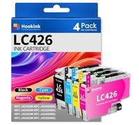 Hookink Compatible para Brother LC426 Cartuchos de Tinta LC426VAL LC-426 | 3000 páginas Compatible para Brother MFC-J4340DW MFC-J4335DW MFC-J4535DW MFC-J4540DW (Negro Cian Magenta Amarillo)