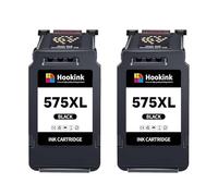 Hookink PG-575XL Negro Cartuchos de Tinta Reemplazo para Canon 575 XL PG-575 XL Negro para Canon PIXMA TS3550i TS3551i TS3750i TS3751i TR4750i TR4751i TR4755i (2 Negro)