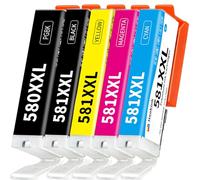 Hookink PGI-580XXL CLI-581XXL Tinta Compatible para Canon 580 581 XXL para PIXMA TS8350 TS6350 TS705 TR8550 TR7550 TS6150 TS6351 TS6151 TR8500 TS9550 TS8150 TS6100 TS8250 TS6250 (5 Paquetes)