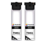 Hookink T9451 Cartuchos de impresora compatibles con Epson T9451 Negro Compatible con Workforce Pro WF-C5210 WF-C5290 WF-C5710 WF-C5790 WF-C5210DW WF-C5290DW WF-C5710DWF WF- C5790DWF (2 negros)