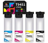 Hookink T9451-T9454 Cartuchos de Tinta Compatible con Epson T9451 T9452 T9453 T9454 para Epson Workforce Pro WF-C5710 WF-C5790 WF-C5210 WF-C5710DWF WF-C5790DWF WF-C5210DW WF-C5290DW (Paquete de 4)