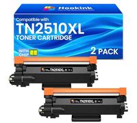 Hookink TN2510XL TN-2510 XL Compatible con Brother TN2510XL Toner para Brother HL-L2400DWE Toner HL-L2445DW DCP-L2627DW HL-L2447DW DCP-L2620DW DCP-L2627DWE 2 Negro