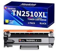 Hookink TN2510XL TN-2510 XL Tóner TN2510 Compatible con Brother TN2510XL para HL-L2400DWE HL-L2445DW DCP-L2620DW MFC-L2800DW DCP-L2665DW DCP-L2660DW MFC-L2827DWXL DCP-L2627DWE MFC-L2860DW (1 Negro)