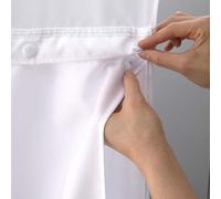 Hookless It's a Snap! Cortina de Ducha de Repuesto de Tela de poliéster con imanes sin Ventana Transparente, 70 x 69 Pulgadas, Repelente al Agua, fácil de Instalar, Color Blanco