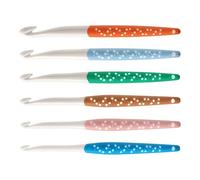 Hooks For Crocheting,6 Pieces Silicone Handle Non-Slip,Ergonomic Crochet Hooks | For Adults Girls Boys Mother Socks Hats Mittens Scarves Shawls Blankets
