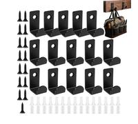 Hooks - Lote de 15 unidades, color negro