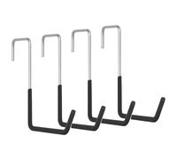 Hooks, Metal Over The Door Cycle Hooks, 5,31 x 1,97 x 7,28 pulgadas, 4 paquetes de cuerda de almacenamiento, organizador espacial para baloncesto de flores, escaleras, Ropes, compacto multipropósito