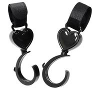 Hooks organizador de cochecitos, gancho de bolsas de cochecito - 2x Pushircair clips de percha de servicio pesado - Ganchos de compras de cochecitos giratorios de 360 grados para organizador de coch