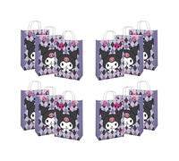 HOOKTA 12 cajas de regalo para fiestas de Kitty Purin Kraft de 16 x 9,5 x 8,5 cm, para cumpleaños infantiles, Halloween, dulces (morado)