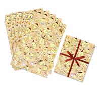 HOOKTA 5 unidades de papel de regalo de Kitty Purin de 51 x 75 cm, papel de estraza duradero para gatitos, papel de regalo para cumpleaños infantiles, fiestas, decoración festiva (cachorro de galleta