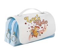 HOOKTA Buzz and Woody - Estuche con cremallera para lápices de gran capacidad, liso, con asa, estuche para lápices, para escuela, viaje, regalo, Let's Ride, 21 x 10 x 7 cm / 8,26 x 3,94 x 2,75 Zoll
