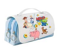 HOOKTA Buzz and Woody - Estuche con cremallera para lápices de gran capacidad, liso, con asa, estuche para lápices, para escuela, viaje, regalo, Hello, 21 x 10 x 7 cm / 8,26 x 3,94 x 2,75 Zoll