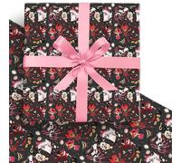 HOOKTA Hazbin Hotel Papel de regalo 51 x 75 cm, papel de estraza duradero, hojas de papel de regalo para cumpleaños infantiles, fiestas, almacenamiento, decoración festiva (danza gris)