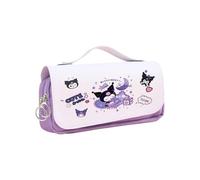 HOOKTA Kuromi Estuche de lápices con cremallera Liso de Gran Capacidad y Asa Kitty Estuche para Adolescentes, Niñas y Niños Regalo, Dulce sueño, 21 x 10 x 7 cm / 8,26 x 3,94 x 2,75 Zoll, moderno
