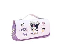 HOOKTA Kuromi Estuche de lápices con cremallera Liso de Gran Capacidad y Asa Kitty Estuche para Adolescentes, Niñas y Niños Regalo, Alimentos de hel, 21 x 10 x 7 cm / 8,26 x 3,94 x 2,75 Zoll, moderno