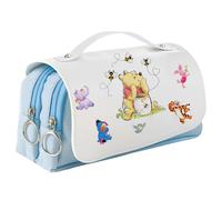 HOOKTA Pooh - Estuche con cremallera para lápices, liso, de gran capacidad, con asa, para escuela, oficina y viaje, regalo, abeja, 21 x 10 x 7 cm / 8,26 x 3,94 x 2,75 Zoll, moderno