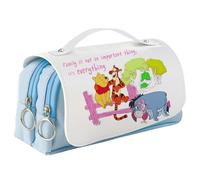 HOOKTA Pooh - Estuche con cremallera para lápices, liso, de gran capacidad, con asa, para escuela, oficina y viaje, regalo, Familia, 21 x 10 x 7 cm / 8,26 x 3,94 x 2,75 Zoll, moderno