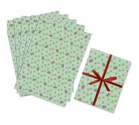HOOKTA Yoda 5 hojas de papel de regalo de 51 x 75 cm, papel de estraza duradero, para cumpleaños infantiles, fiestas, decoración festiva (verde)