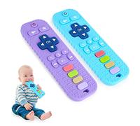 Hooku Paquete de 2 mordedores remotos para bebés, mordedores de silicona para bebés de 6 a 12 meses, juguetes de dentición para bebés de 0 a 6 meses, juguetes sensoriales para bebés, juguetes para
