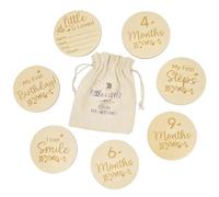 Hoolaroo Tarjetas de hitos para bebés, discos de hitos mensuales para bebés, regalos personalizados para padres, regalo para bebés recién nacidos para niños o niñas, bolsa de regalo personalizada con