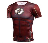 HOOLAZA Super Heroes - Camiseta de manga corta para hombre de compresión Spider Captain Tops Iron Joggen Motion Fitness Man Manga corta, Rgds16, S