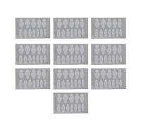 Hooleey, 120 Uds., doble forma de uña, molde doble reutilizable, puntas de uñas francesas, guía de formas, extensión, accesorios de manicura, herramientas