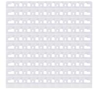 HOOLRZI 200 pestañas adhesivas transparentes para colgar con agujeros para exhibición minorista y ganchos de organización del hogar