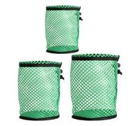 HOOLRZI 3 bolsas de golf con diseño de malla para deportes al aire libre, con protección contra la intemperie y cómodo almacenamiento de pelotas de golf con cordón