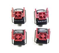 HOOLRZI 4 piezas para interruptores ópticos rojizos, interruptor de intercambio en caliente para juegos Huntsman Interruptores de teclado mecánico Huntsman Teclado de juegos V2 lineal Clicky