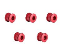 HOOLRZI 5 pernos de cadena de aleación de aluminio, pernos de rueda de cadena única, tornillos de rueda de cadena de una sola velocidad para carretera, bicicleta de montaña, peso ligero, tornillos de