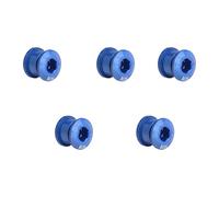 HOOLRZI 5 pernos de cadena de aleación de aluminio, pernos de rueda de cadena única, tornillos de rueda de cadena de una sola velocidad para carretera, bicicleta de montaña, peso ligero, tornillos de