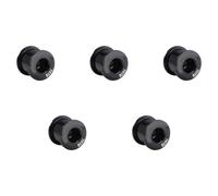 HOOLRZI 5 pernos de cadena de aleación de aluminio, pernos de rueda de cadena única, tornillos de rueda de cadena de una sola velocidad para carretera, bicicleta de montaña, peso ligero, tornillos de