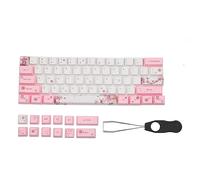 HOOLRZI 71 teclas de sublimación de tinte, perfil OEM, teclado mecánico con diseño de flor para Rk61 Series Gans Alt61 Series Pbt, teclas retroiluminadas japonesas