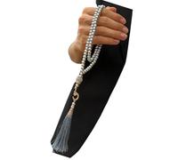 HOOLRZI 99 cuentas musulmanas Tasbih oración perlas artificiales de cristal perfectas para dhikr diario y ceremonias religiosas, uso musulmán, Tasbih, Dhikr Zikr Preocupación