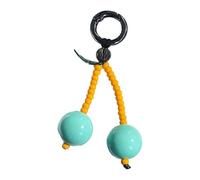 HOOLRZI Abalorio colgante hecho a mano con cerezas coloridas, adecuado para añadir un toque de personalidad a bolsos, llaves y teléfonos